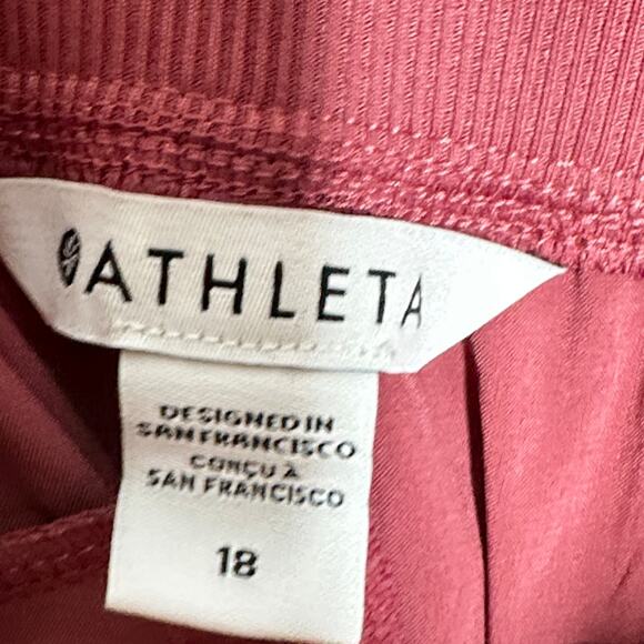 ATHLETA Brooklyn Ankle Pant Berry Rose Pink Sz 18 {B19} - Picture 4 of 5